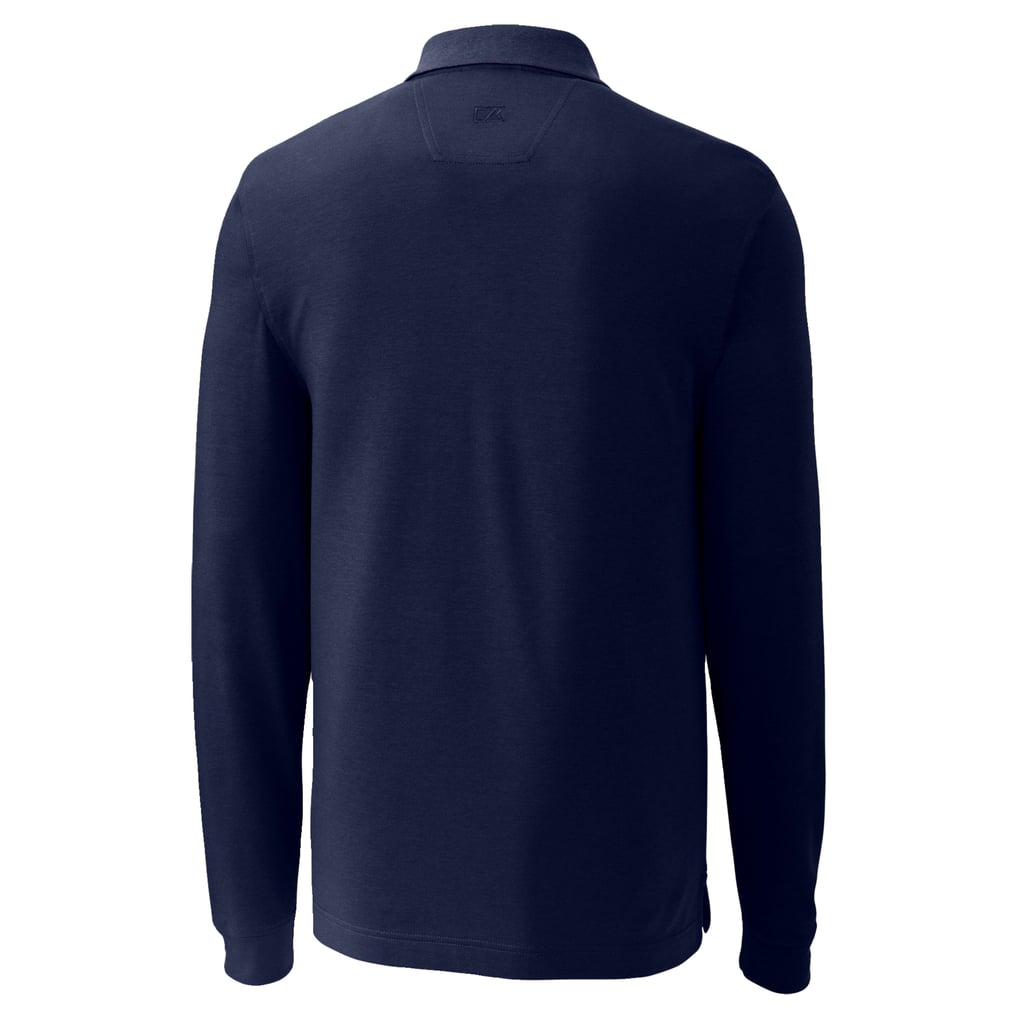  FC Cincinnati Cutter & Buck Advantage Eco Tri-Blend Pique Long Sleeve Polo - Navy